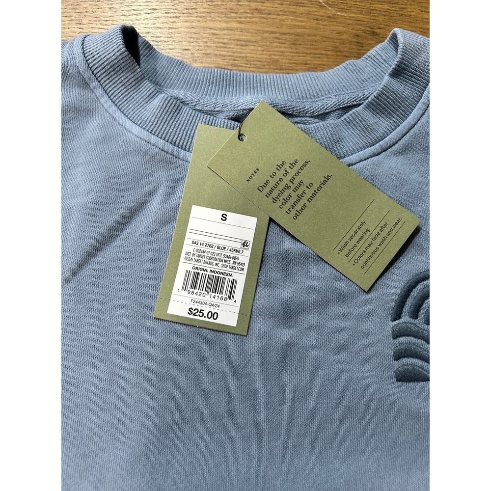 Goodfellow and co Mens Wave Logo Crew Neck Sweatshirt‎ Pullover Top - Picture 2 of 3